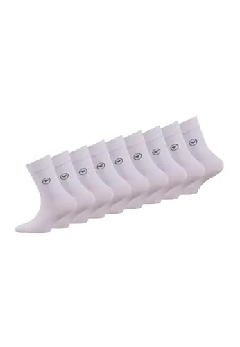 TOM TAILOR Basic KinderStrümpfe 9erPack 9203 white weiß Kids-Socken 9Paar Mehrfachpack Größe 23-38, Size:35-38