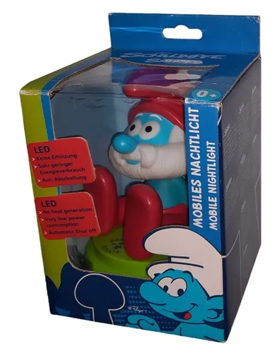 Papa Schlumpf LED Nachtlicht Schlaflicht Schlümpfe Einschlafhilfe Kinder