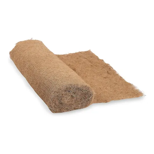 Natursache Kokos Erosionsschutzmatte 1,1 x 10m Rolle Kokos auf Jute Gewebe