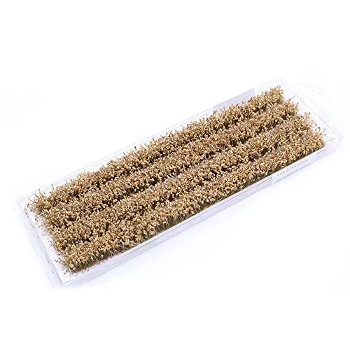 Tiardey Statisches Reisfeld Gras Modell Reisfeld Szene Eisenbahn Kunstrasen Miniatur War Gaming Terrain DIY Modelleisenbahn Landschaft War Gaming Scenery - Gold Weizenfeld