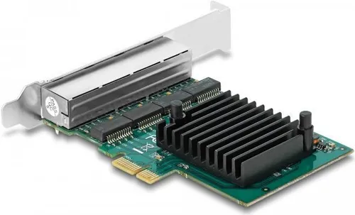 Delock Netzwerkadapter PCIe 2.0 Low-Profile - Gigabit Ethernet x 4 - WLAN-Zubehör mit 4 Gigabit Ethernet-Ports für schnelle und stabile Netzwerkverbindungen, ideal für PCs mit begrenztem Platz.