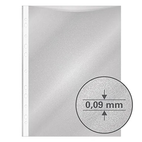 Premium Prospekthüllen / DIN A4 / genarbt / 90my 100