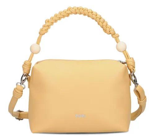 Damen Handtasche Perla PE60 - Boho-Style Umhängetasche - Umhängetasche im Boho-Look mit Perlen-Verzierung und geflochtenem Tragegurt, ideal für den Sommer. Vielseitig tragbar als Schulter- oder Crossbody Bag, perfekt für jeden Anlass.