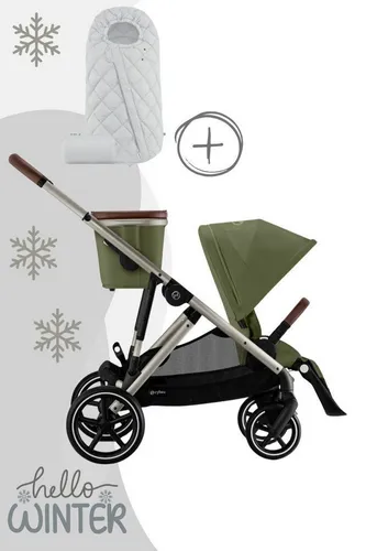 Cybex Kombi-Kinderwagen Gazelle S - Multifunktionaler Kinderwagen mit über 20 Kombinationsmöglichkeiten. Inkl. Snogga 2.0 Fußsack für warme Tage. Kompakt faltbar und ideal für den täglichen Gebrauch. Perfekt für Familien mit einem oder mehreren Kindern.