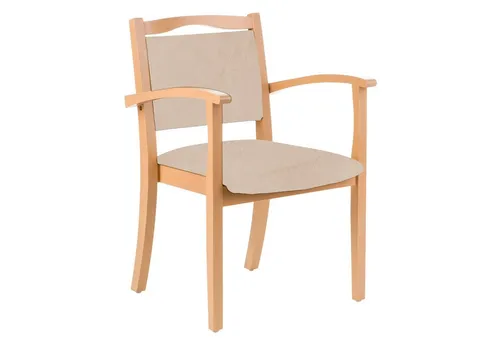Seniorenstuhl Alexander mit Armlehnen in beige von ERIDES Einrichtungsdesign