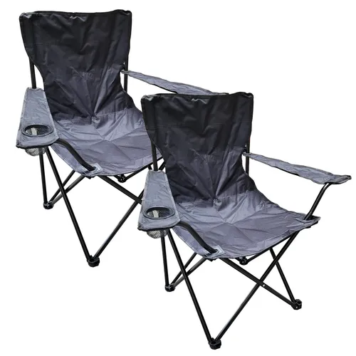 2er SET CAMPINGSTUHL SCHWARZ in gelb von MSA