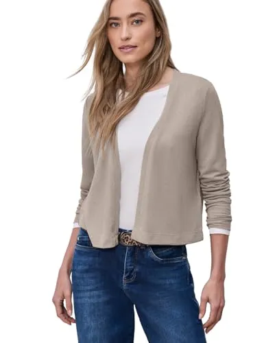 Street One Damen Langarm Jacke im Strick-Look - Vielseitige, leichte Langarmjacke im Strick-Look für lässige Styles. Ideal für jedes Layering-Outfit und angenehm zu tragen.