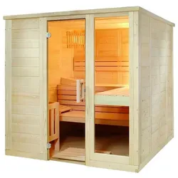 Harvia Komfort Large Massivsauna aus Fichte – Wellness für Zuhause - Saunazubehör: Hochwertige Fichte, großzügiger Innenraum und zeitloses Design für entspannte Wellnessmomente in den eigenen vier Wänden.