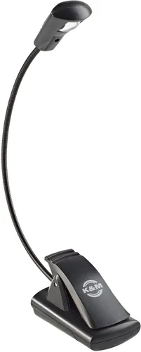 König & Meyer 12241 Notenpultleuchte - Lampen für Musiker, kippbare LED-Leuchte mit Schwanenhals und Schalter, ideal für optimale Notenbeleuchtung.