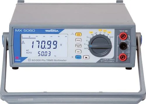 CHAU MX5060 Tischmultimeter - Digital, 60000 Counts, TRMS, USB - Digitales Tischmultimeter für präzise AC/DC-Messungen mit 60000 Counts, ideal für Elektronik- und Elektrotechnik-Anwendungen. USB-Datenübertragung für einfache Speicherung und Analyse der Messwerte.