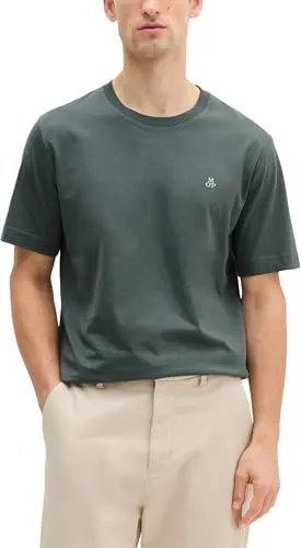 Marc O'Polo T-Shirt grau S (46) - Klassisches, graues T-Shirt aus 100% Baumwolle. Ideal für den lässigen Look, mit bequemem Rundhalsausschnitt und kurzen Ärmeln. Perfekt für jeden Tag und vielseitig kombinierbar.