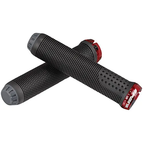 Spank Grips Spike 30 - MTB Griffe für Unisex Erwachsene, Black/Red - Fahrradgriffe mit super komfortablem Design, hervorragender Haptik und stoßfesten Enden für optimalen Grip und Kontrolle auf Trails.