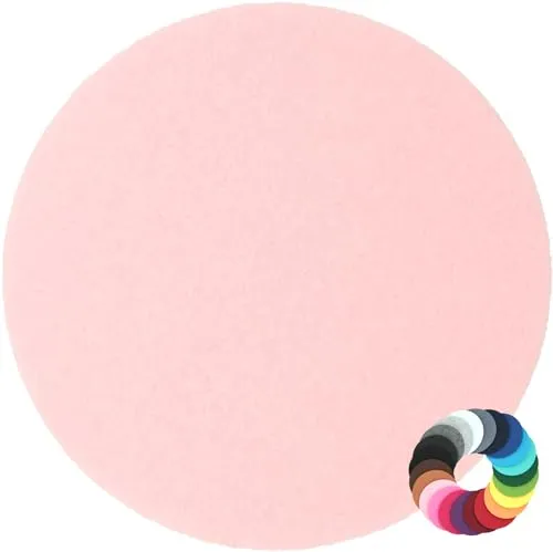 Design Filz Untersetzer rund Durchmesser 10cm, Baby-rosa (HF052) für Glas, Getränke, Bar, Tasse, Vase