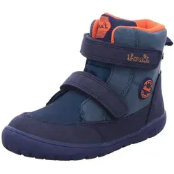 Lurchi Stiefelette Jimmy-TEX Barefoot - Navy-orange, Größe 27, bunt und warm für optimalen Tragekomfort