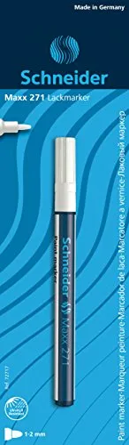 Schneider Schreibgeräte Lackmarker Maxx 271, 1-2 mm, weiß, 1er Blisterkarte