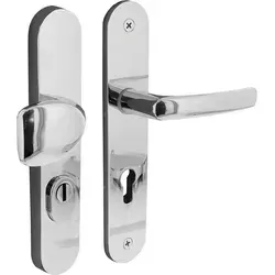 Sicherheitsbeschlag Schutzbeschlag Pz-lochung Knopf-drücker Türbeschlag Drücker Chrom Glänzend Din 8/72