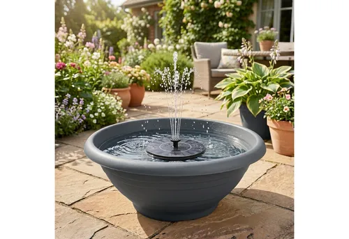 matches21 HOME & HOBBY Wasserspiel Solar Brunnen Set inkl. Akku