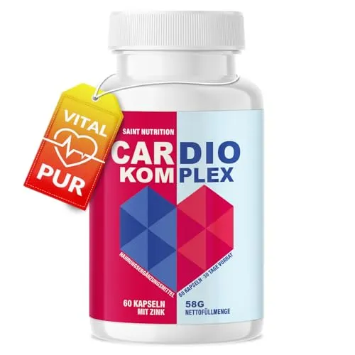 Saint Nutrition® Cardio Komplex - Premium Herz-Kapseln für Männer und Frauen - Apfelessig-Kapseln zur Unterstützung der Herzgesundheit, mit essenziellen Nährstoffen für ein vitales Leben, 30 Tage Vorrat.