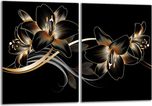 Glasschutzplatte für den Herd 2x40x52 Orchidea