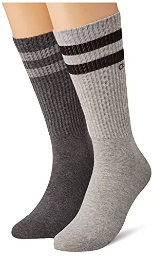 Calvin Klein Herren Crew Socken, Grau, 39/42 (2er Pack)