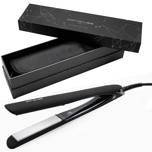 Produktbild Corioliss C5 | Professioneller Haarglätter | Titaniumplatten | Perfekt zum Glätten und Wellen | Bis zu 235° | Ionic | Schwarz Chrom