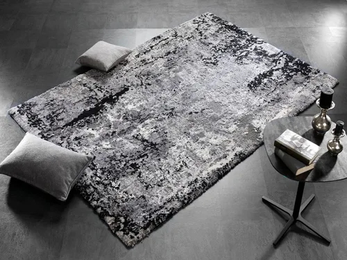 OCI DIE TEPPICHMARKE Teppich Juwel Liray - Kurzflor-Teppich in Marmor-Optik mit 3D Hoch-Tief-Effekt, langlebig und ideal für ein nostalgisches Ambiente im Wohnzimmer.