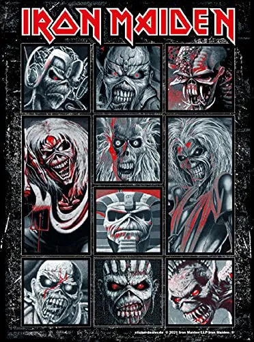 Iron Maiden Aufkleber Eddies Band Musik Heavy Metal Sticker England ca. 10x14 cm
