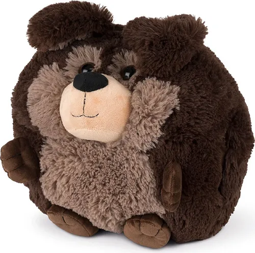 NOXXIEZ Kuscheltier Bär mit Muff-Funktion - Kuscheltiere für Kinder - Der Bär mit seitlichen Öffnungen wärmt kalte Hände und bietet Geborgenheit. Perfekt zum Kuscheln und als Kissen für kalte Tage!