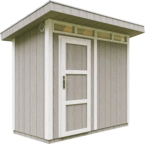 Timbela Holz-Gartenhaus Grau 294x239 cm