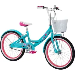 Huffy Girly Girl 20-Zoll Kinderfahrrad - Jugend- & Kinderfahrräder mit Blumengrafik und großem Lenkerkorb für stilsicheres Fahren. Ideal für kleine Entdecker im Alter von 6-9 Jahren. Perfekt für Abenteuer auf zwei Rädern!