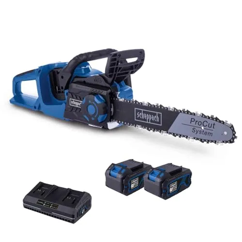 Scheppach Akku Kettensäge BC-CS355Duo-X | 33,5 cm Schnittlänge | 14