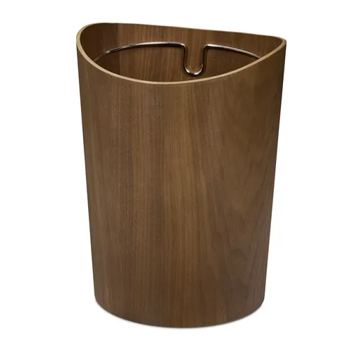 Papierkorb 9 l in Holzoptik in braun von Relaxdays