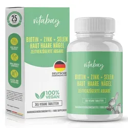 Vitabay D-Biotin 10 mg Depot + Selen 110 mcg + Zink 10 mg Tablet