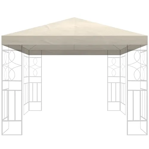 Ersatzdach 340g/m² EXTRA STARK für Pavillon 2,98x2,98m - Pavillon Dach mit PVC-Beschichtung, wasserdicht und extrem langlebig. Extra lange Klettbänder und verstärkte Ecken verhindern ein Aufreißen.