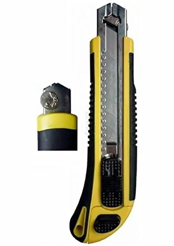 Cuttermesser Cutter Messer Abbrechmesser mit Klingennachlader Metallschiene & Feststellrad