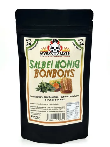 No.24 Salbei Honig Bonbon – mild & wohltuend – 200 g – Hotskala 0 beruhigend