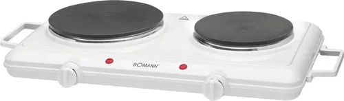 Bomann Doppelkochplatte - Leistungsstarke 2-Platten Kochstelle mit stufenlos regelbaren Thermostaten und Cool-Touch-Griffen für sicheres Kochen