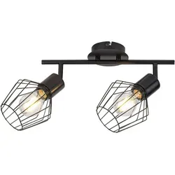 Rabalux Belano Wand-Deckenleuchte E27 2x40W Schwarz - Stylische Deckenlampe aus Metall mit 2 Lichtern, ideal für jeden Innenraum. Genießen Sie indirektes Licht und modernes Design für Ihr Zuhause.