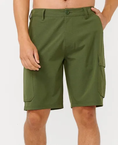 Rip Curl Boardwalk Classic Cargoshorts 31 - Sportlich und bequem - Wanderhosen aus 68% Polyester, 22% Polyamid und 10% Elasta, ideal für Outdoor-Aktivitäten, in stylischem Dark Olive.