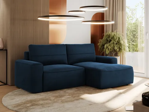MKS Ecksofa Dunkelblau 3-Sitzer L-Form in blau von MKS Meble