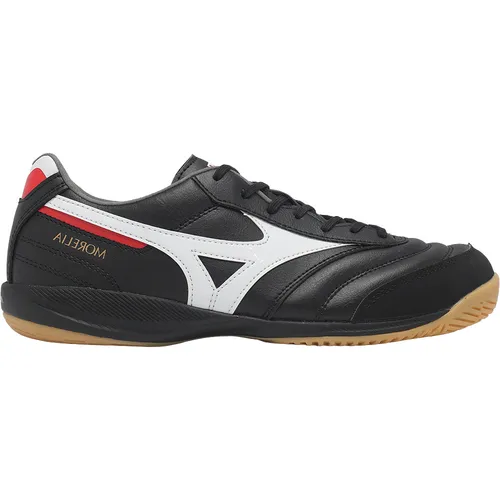 Mizuno Hallenfußballschuhe Morelia Sala Pro IN - Schwarz - 43 - Futsal-Schuhe mit Mikrofaser-Kunstleder-Obermaterial für ein barfußähnliches Gefühl, perfekte Ballkontrolle und reaktionsfreudige Dämpfung – ideal für schnelle Indoor-Action.