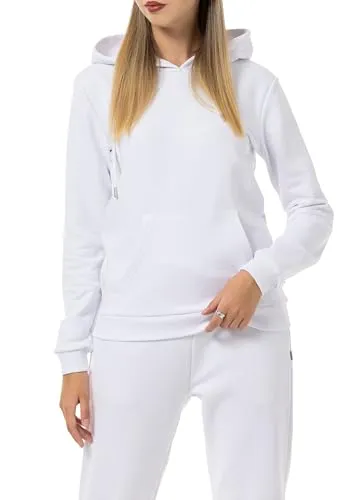 Redbridge Hoodie Bequemer Kapuzenpullover mit Kängurutasche Lässiger Sweatshirt-Look für Alltag und Freizeit Weiß S