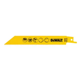 DEWALT Säbelsägeblatt BIM Metall 152 mmk DT2361-QZ, 5 Stück