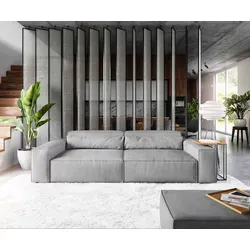DELIFE Big-Sofa Sirpio XL Mikrofaser Grau 270x130 cm in grau von Delife