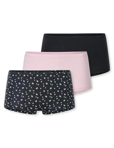 Schiesser Mädchen 3 Pack Shorts - Weiches Bündchen aus Bio Baumwolle, Größe 140 - Funktionsunterwäsche mit softem Bund und Flachnähten für optimalen Tragekomfort, ideal für den Alltag.