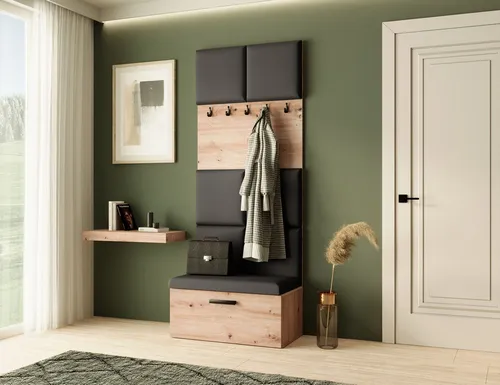 Garderobe MARGARET I, Artisan + Schwarz