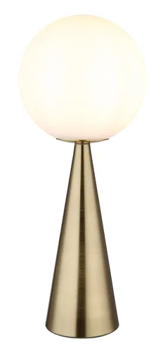 Globo Lighting Kegel-Tischleuchte Metall messingfarben matt