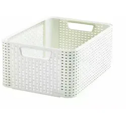 Curver Rattan Style M Korb mit Deckel in grau von Curver