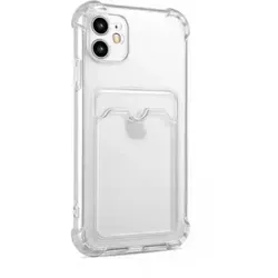 INF iPhone 11 Hülle mit Kartenhalter TPU transparent - Transparent