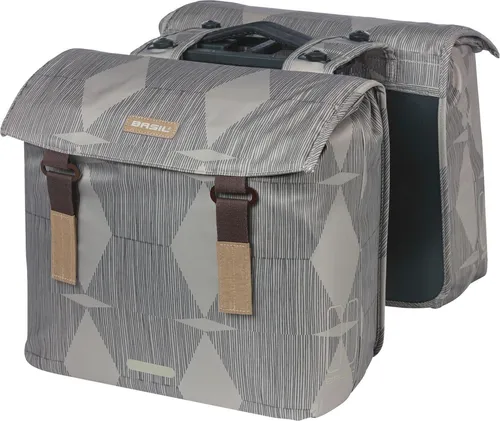 Basilikum Doppelfahrradbeutel Eleganz Mik 40 - 49 Liter - Fahrradtaschen mit elegantem Design, ideal für stilvolle Fahrradtouren und ausreichend Platz für Ihre Utensilien.